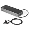 Dock USB-C e USB-A StarTech.com - Estação de acoplamento universal híbrida para portátil com três monitores DisplayPort e HDMI 4K 60Hz - Power Delivery 85W, hub USB 6x, GbE, áudio - USB 3.1 Gen 2 10Gbps - TAA
