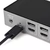 Dock USB-C e USB-A StarTech.com - Estação de acoplamento universal híbrida para portátil com três monitores DisplayPort e HDMI 4K 60Hz - Power Delivery 85W, hub USB 6x, GbE, áudio - USB 3.1 Gen 2 10Gbps - TAA