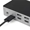 Dock USB-C e USB-A StarTech.com - Estação de acoplamento universal híbrida para portátil com três monitores DisplayPort e HDMI 4K 60Hz - Power Delivery 85W, hub USB 6x, GbE, áudio - USB 3.1 Gen 2 10Gbps - TAA