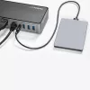 Dock USB-C e USB-A StarTech.com - Estação de acoplamento universal híbrida para portátil com três monitores DisplayPort e HDMI 4K 60Hz - Power Delivery 85W, hub USB 6x, GbE, áudio - USB 3.1 Gen 2 10Gbps - TAA