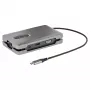 StarTech.com DKM31C3HVCPD adaptador multiportas USB-C / estação de ancoragem para dois monitores, 4K HDMI 2.0, VGA, vídeo USB-C DP Alt Mode, 100 W PD Pass-Through, 2x USB-A 10 Gbps, GbE, MST, cinzento
