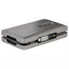 StarTech.com DKM31C3HVCPD adaptador multiportas USB-C / estação de ancoragem para dois monitores, 4K HDMI 2.0, VGA, vídeo USB-C DP Alt Mode, 100 W PD Pass-Through, 2x USB-A 10 Gbps, GbE, MST, cinzento