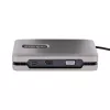 StarTech.com DKM31C3HVCPD adaptador multiportas USB-C / estação de ancoragem para dois monitores, 4K HDMI 2.0, VGA, vídeo USB-C DP Alt Mode, 100 W PD Pass-Through, 2x USB-A 10 Gbps, GbE, MST, cinzento