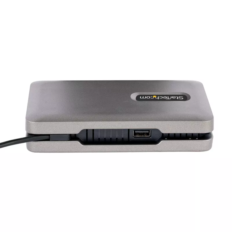 StarTech.com DKM31C3HVCPD adaptador multiportas USB-C / estação de ancoragem para dois monitores, 4K HDMI 2.0, VGA, vídeo USB-C DP Alt Mode, 100 W PD Pass-Through, 2x USB-A 10 Gbps, GbE, MST, cinzento
