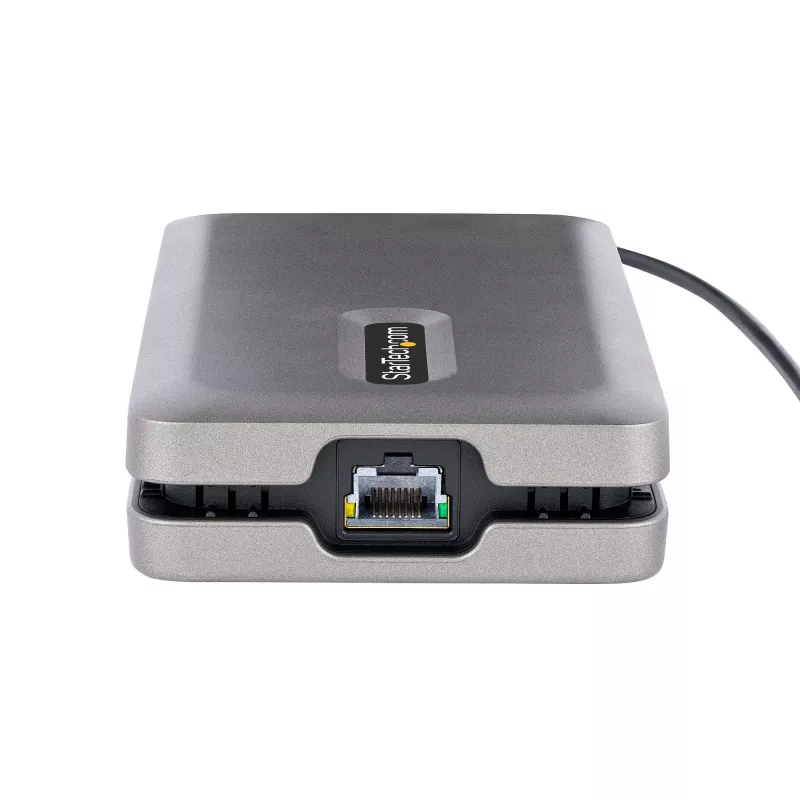 StarTech.com DKM31C3HVCPD adaptador multiportas USB-C / estação de ancoragem para dois monitores, 4K HDMI 2.0, VGA, vídeo USB-C DP Alt Mode, 100 W PD Pass-Through, 2x USB-A 10 Gbps, GbE, MST, cinzento