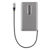 StarTech.com DKM31C3HVCPD adaptador multiportas USB-C / estação de ancoragem para dois monitores, 4K HDMI 2.0, VGA, vídeo USB-C DP Alt Mode, 100 W PD Pass-Through, 2x USB-A 10 Gbps, GbE, MST, cinzento