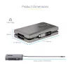 StarTech.com DKM31C3HVCPD adaptador multiportas USB-C / estação de ancoragem para dois monitores, 4K HDMI 2.0, VGA, vídeo USB-C DP Alt Mode, 100 W PD Pass-Through, 2x USB-A 10 Gbps, GbE, MST, cinzento