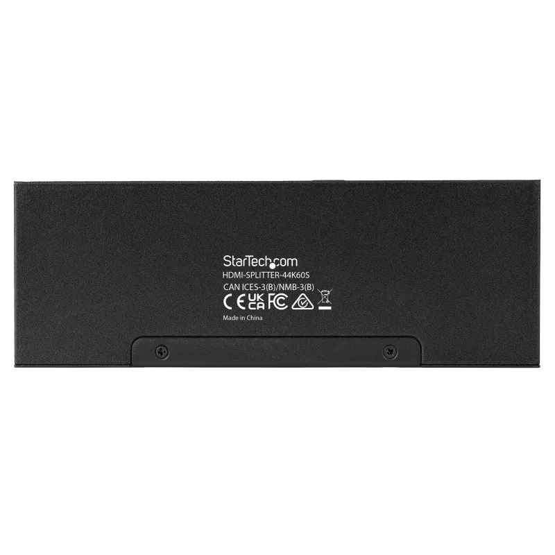 Splitter HDMI de 4 portas StarTech.com, vídeo HDMI 4K 60Hz 2.0, splitter HDMI 4K com scaler integrado, splitter HDMI 1 entrada 4 saídas, ligação de áudio de 3,5 mm/ótica, splitter de exibição/saída HDMI
