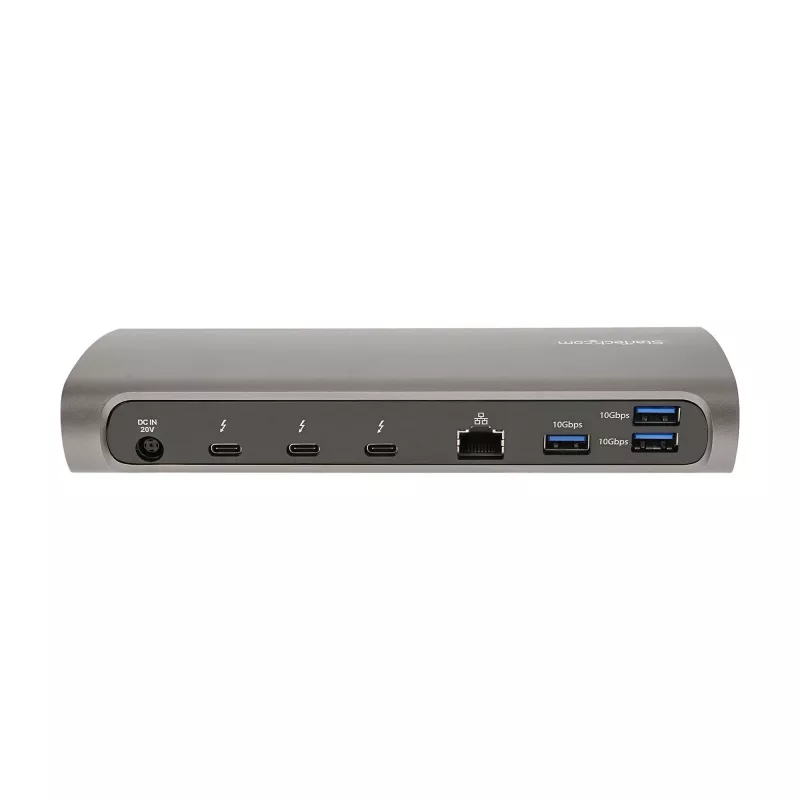 Dock Thunderbolt 4 StarTech.com, Power Delivery 96W, Single 8K/Dual Monitor 4K 60Hz, 3xTB4/USB4 portas, 4xUSB-A, SD, GbE, estação de acoplamento Thunderbolt 4 para Windows ou TB3 MacBook, cabo de 0,8m