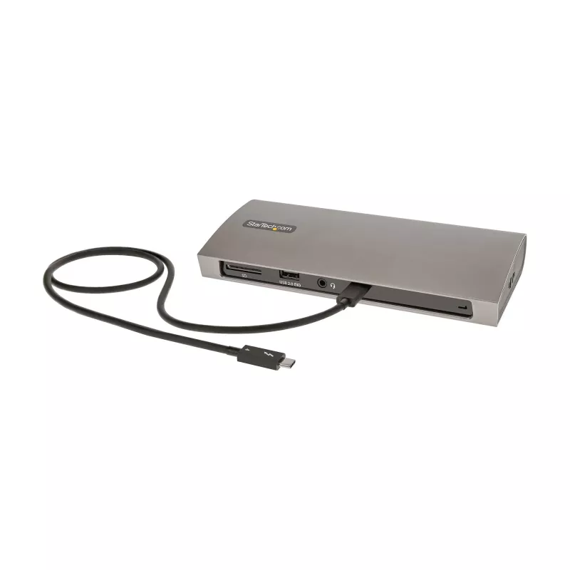 Dock Thunderbolt 4 StarTech.com, Power Delivery 96W, Single 8K/Dual Monitor 4K 60Hz, 3xTB4/USB4 portas, 4xUSB-A, SD, GbE, estação de acoplamento Thunderbolt 4 para Windows ou TB3 MacBook, cabo de 0,8m