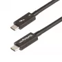 Cabo Thunderbolt 4 StarTech.com 0,5 m – 40 Gbit/s – 100W PD – vídeo 4K/8K – cabo Thunderbolt certificado Intel – compatível com USB 4/Thunderbolt 3/USB 3.2/USB Type-C/DisplayPort