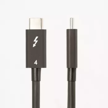 Cabo Thunderbolt 4 StarTech.com 0,5 m – 40 Gbit/s – 100W PD – vídeo 4K/8K – cabo Thunderbolt certificado Intel – compatível com USB 4/Thunderbolt 3/USB 3.2/USB Type-C/DisplayPort