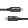 Cabo Thunderbolt 4 StarTech.com 0,5 m – 40 Gbit/s – 100W PD – vídeo 4K/8K – cabo Thunderbolt certificado Intel – compatível com USB 4/Thunderbolt 3/USB 3.2/USB Type-C/DisplayPort