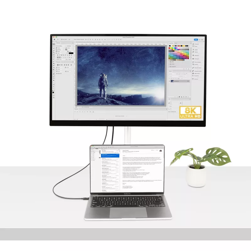 Cabo Thunderbolt 4 StarTech.com 0,5 m – 40 Gbit/s – 100W PD – vídeo 4K/8K – cabo Thunderbolt certificado Intel – compatível com USB 4/Thunderbolt 3/USB 3.2/USB Type-C/DisplayPort