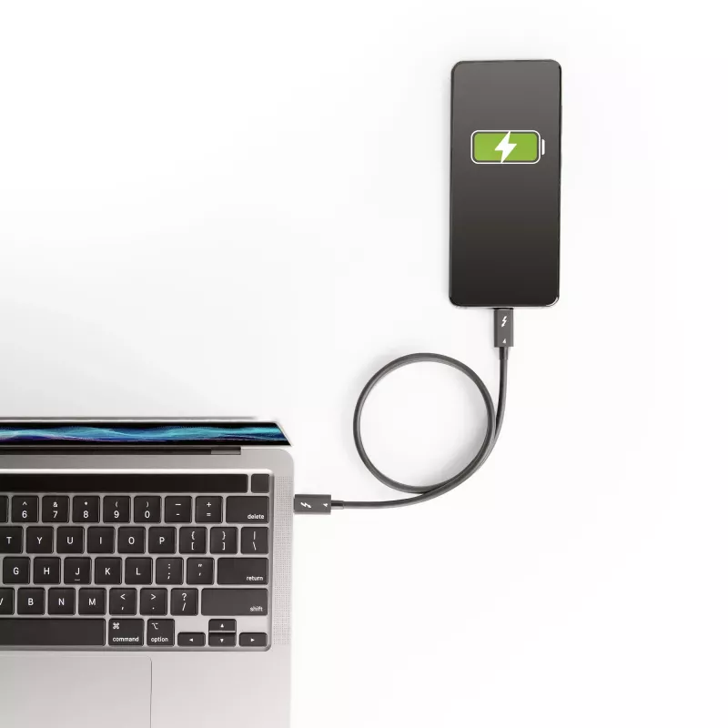 Cabo Thunderbolt 4 StarTech.com 0,5 m – 40 Gbit/s – 100W PD – vídeo 4K/8K – cabo Thunderbolt certificado Intel – compatível com USB 4/Thunderbolt 3/USB 3.2/USB Type-C/DisplayPort