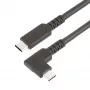 Cabo USB-C robusto em ângulo reto StarTech.com 0,9 m, USB 3.2 Gen 2 (10 Gbps), cabo de dados USB-C para C de capacidade total, 4K 60Hz modo DP Alt, 100W Power Delivery – cabo USB Type-C de 90 graus