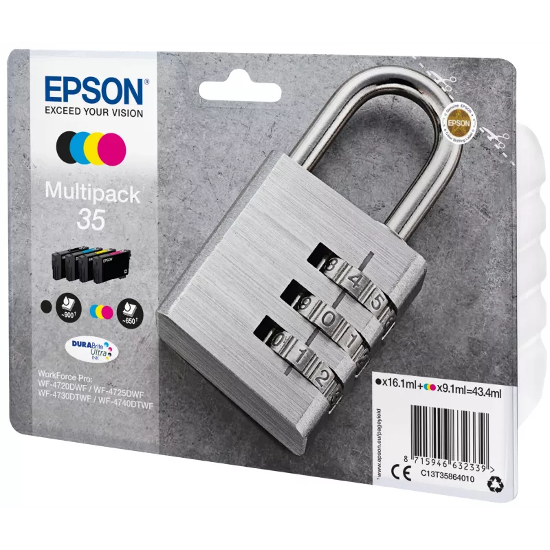Epson Padlock multipack 4 cores 35 DURABrite Ultra Ink