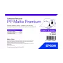 Etiqueta mate premium Epson PP, rolo contínuo, 76 mm x 29 m, branco, etiqueta autoadesiva para impressora, etiqueta contínua, rolo, jato de tinta, acrílico