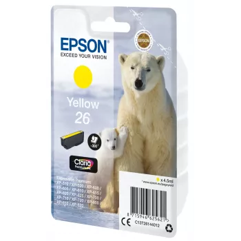 Epson Eisbär Pacote Individual Amarelo 26 Claria Premium Ink