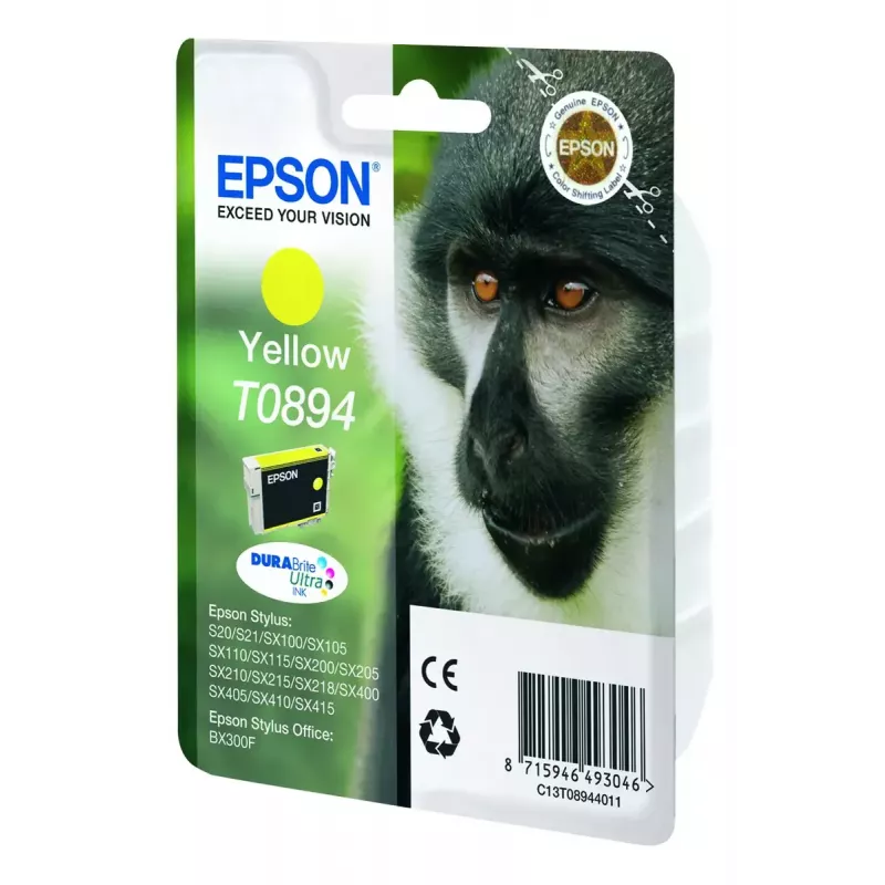 Epson Monkey Singlepack Amarelo T0894 DURABrite Ultra Ink