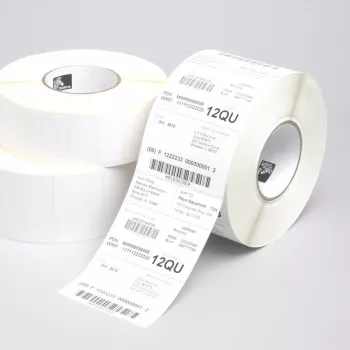 Rolo de etiquetas autocolantes Zebra Z-Perform 1000T branco