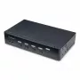 StarTech.com comutador KVM DisplayPort de 4 portas, monitor único 4K 60Hz, 6x portas USB, comutação por botão e tecla de atalho, DisplayPort 1.2, independente do sistema operativo, compatível com TAA