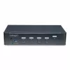 StarTech.com comutador KVM DisplayPort de 4 portas, monitor único 4K 60Hz, 6x portas USB, comutação por botão e tecla de atalho, DisplayPort 1.2, independente do sistema operativo, compatível com TAA