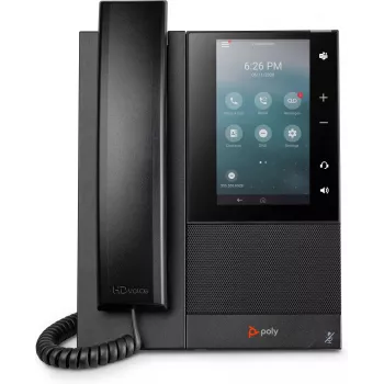 Telefone de conferência HP Poly CCX 500 com Open SIP e compatível com PoE