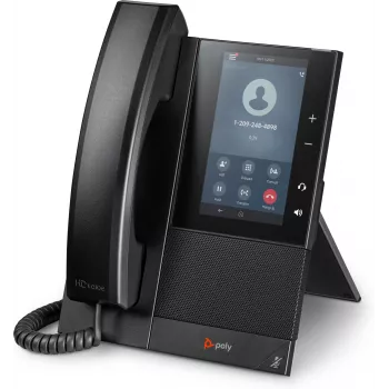 Telefone de conferência HP Poly CCX 500 com Open SIP e compatível com PoE