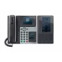 Telefone IP POLY Edge E400 8 linhas com fio preto