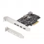 Placa PCIe USB de 5 portas StarTech.com, USB 3.2 10 Gbit/s, placa PCI Express com 4 portas USB-C, 1 porta USB-A interna, placa controladora USB PCIe, Windows/macOS/Linux
