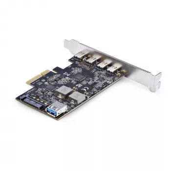 Placa PCIe USB de 5 portas StarTech.com, USB 3.2 10 Gbit/s, placa PCI Express com 4 portas USB-C, 1 porta USB-A interna, placa controladora USB PCIe, Windows/macOS/Linux
