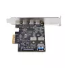 Placa PCIe USB de 5 portas StarTech.com, USB 3.2 10 Gbit/s, placa PCI Express com 4 portas USB-C, 1 porta USB-A interna, placa controladora USB PCIe, Windows/macOS/Linux