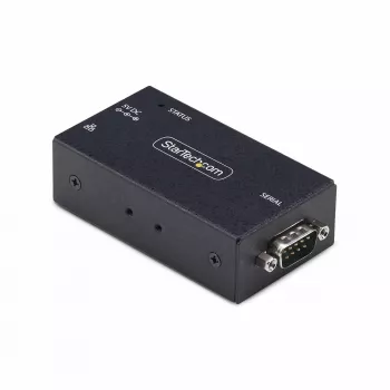 StarTech.com Adaptador Série para Ethernet de 1 porta, servidor de dispositivos série IP para dispositivos RS232 remotos, montagem na parede/calha DIN, caixa metálica, conversor RJ45-LAN para série DB9
