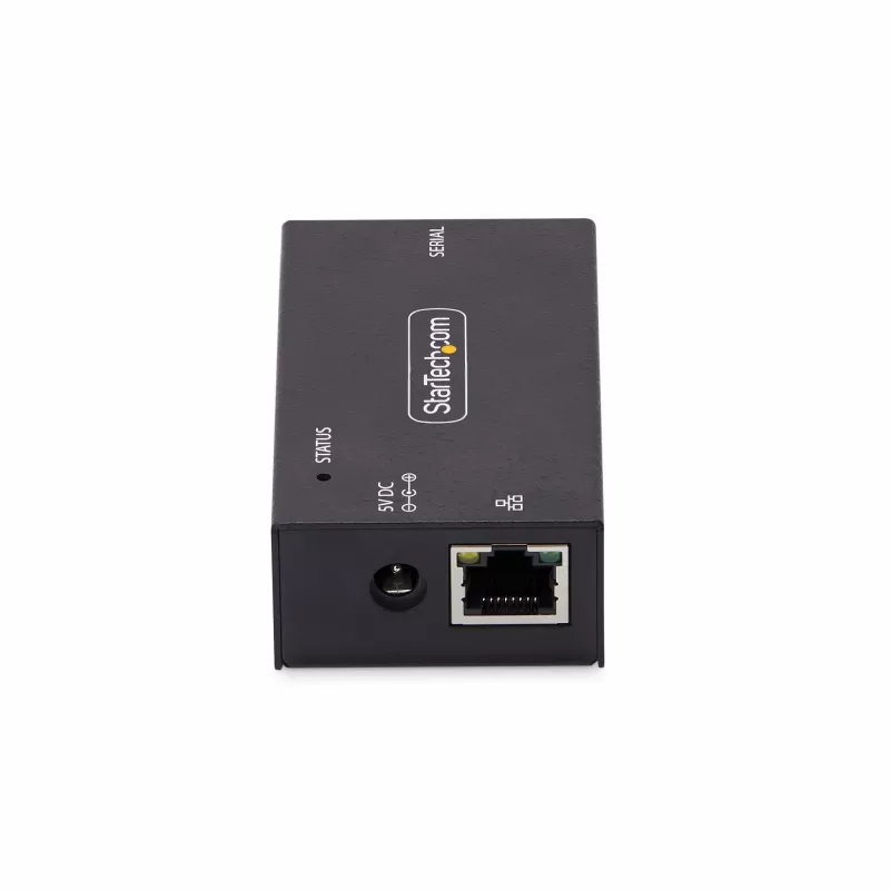StarTech.com Adaptador Série para Ethernet de 1 porta, servidor de dispositivos série IP para dispositivos RS232 remotos, montagem na parede/calha DIN, caixa metálica, conversor RJ45-LAN para série DB9