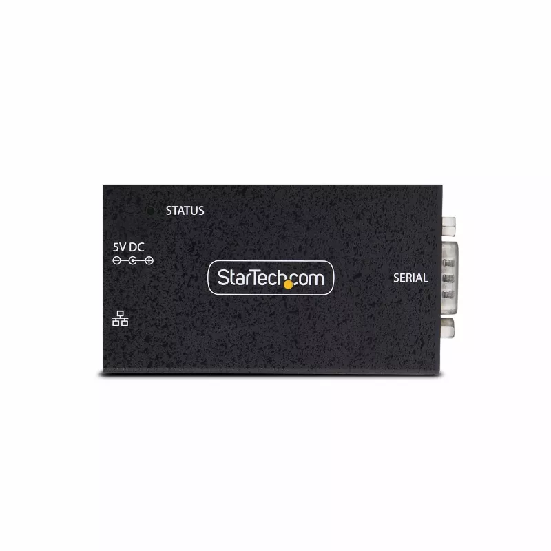 StarTech.com Adaptador Série para Ethernet de 1 porta, servidor de dispositivos série IP para dispositivos RS232 remotos, montagem na parede/calha DIN, caixa metálica, conversor RJ45-LAN para série DB9