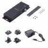 Adaptador série para Ethernet de 4 portas StarTech.com, servidor de dispositivos série IP para dispositivos RS232 remotos, montagem em parede/calha DIN, caixa metálica, conversor RJ45 LAN para DB9 série