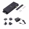 Adaptador série para Ethernet de 2 portas StarTech.com, servidor de dispositivos série IP para dispositivos RS232 remotos, montagem em parede/calha DIN, caixa metálica, conversor RJ45 LAN para DB9 série