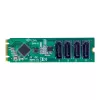 Placa adaptadora M.2 para SATA de 4 portas StarTech.com, placa de expansão M.2 PCIe 3.0 para SATA disco rígido/SSD, chipset ASM1064, M.2 NVMe para 4x HDD/SSD para Windows/macOS/Linux
