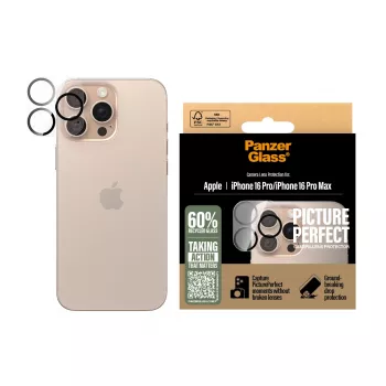 PanzerGlass ® PicturePerfect proteção de lente de câmara iPhone 16 Pro | 16 Pro Max