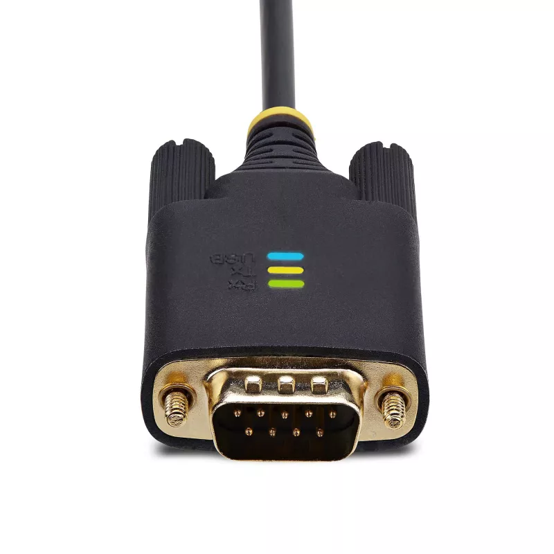 Cabo adaptador StarTech.com 2m USB para serial, retenção COM, parafusos/porcas substituíveis, USB-A para DB9 RS232, CI FTDI, proteção ESD, Windows/macOS/Linux