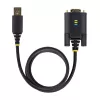 Cabo adaptador StarTech.com 2m USB para serial, retenção COM, parafusos/porcas substituíveis, USB-A para DB9 RS232, CI FTDI, proteção ESD, Windows/macOS/Linux