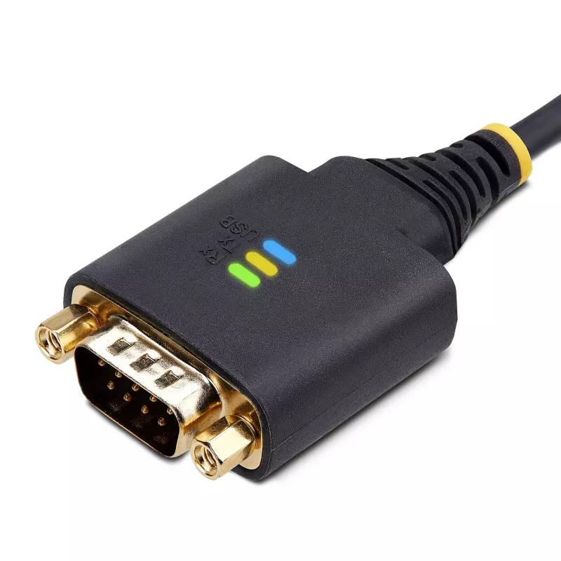 Cabo adaptador StarTech.com 2m USB para serial, retenção COM, parafusos/porcas substituíveis, USB-A para DB9 RS232, CI FTDI, proteção ESD, Windows/macOS/Linux