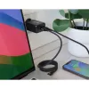 Fonte de alimentação InLine USB PD, carregador GaN, 3 portas, Dual USB-C + USB-A, 65W