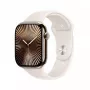 Smartwatch Apple Watch Series 10 GPS + Cellular 46mm caixa de titânio dourado bracelete desportiva Starlight M/L
