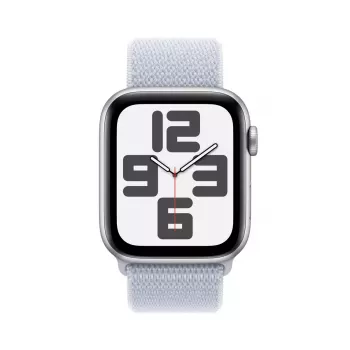 Smartwatch Apple Watch SE GPS + Cellular 44mm caixa de alumínio prateada Blue Cloud Sport Loop
