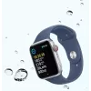 Smartwatch Apple Watch SE GPS + Cellular 44mm caixa de alumínio prateada Blue Cloud Sport Loop