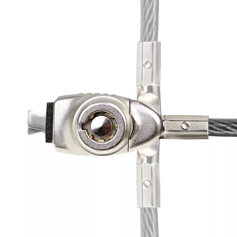 StarTech.com fecho fino compatível com ranhura Noble Wedge®, cabo de segurança 1,5 m, proteção antifurto de secretária para portátil/notebook, cabo de aço resistente a cortes, fecho de chave