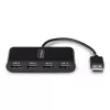 StarTech.com ST4200MINI2-USB-HUB Hub de interfaces USB 2.0 480 Mbit/s preto