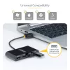 StarTech.com ST4200MINI2-USB-HUB Hub de interfaces USB 2.0 480 Mbit/s preto